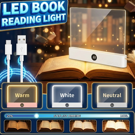 Panel LED de lectura con carga USB y Temporizador Digital